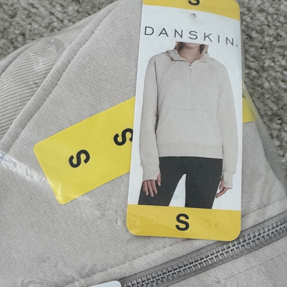 Danskin Light Tan Zip-Up Hoodie Jacket, Small & Medium Available - NWT